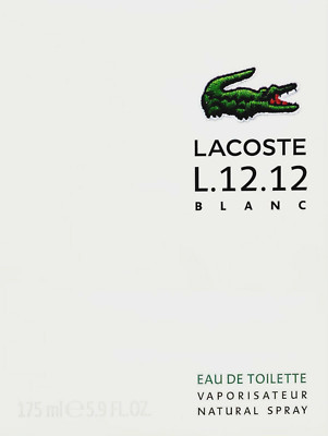 LACOSTE EAU DE LACOSTE L.12.12 BLANC PURE POUR HOMME EDT SPRAY 5.9