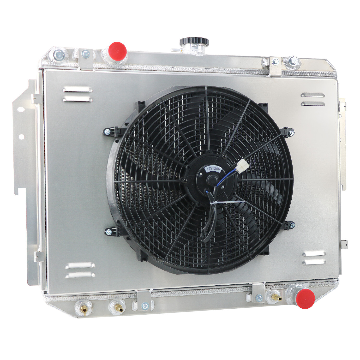 4 Row Radiator Shroud Fan Fits 1999-03 Dodge Ram 1500 2500 3500 Van,B1500 5.9L thumbnail 14