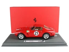 FERRARI 250 SWB #21 24H LE MANS 1960 & DISPLAY CASE 1/18 MODEL BY BBR BBR1861 F