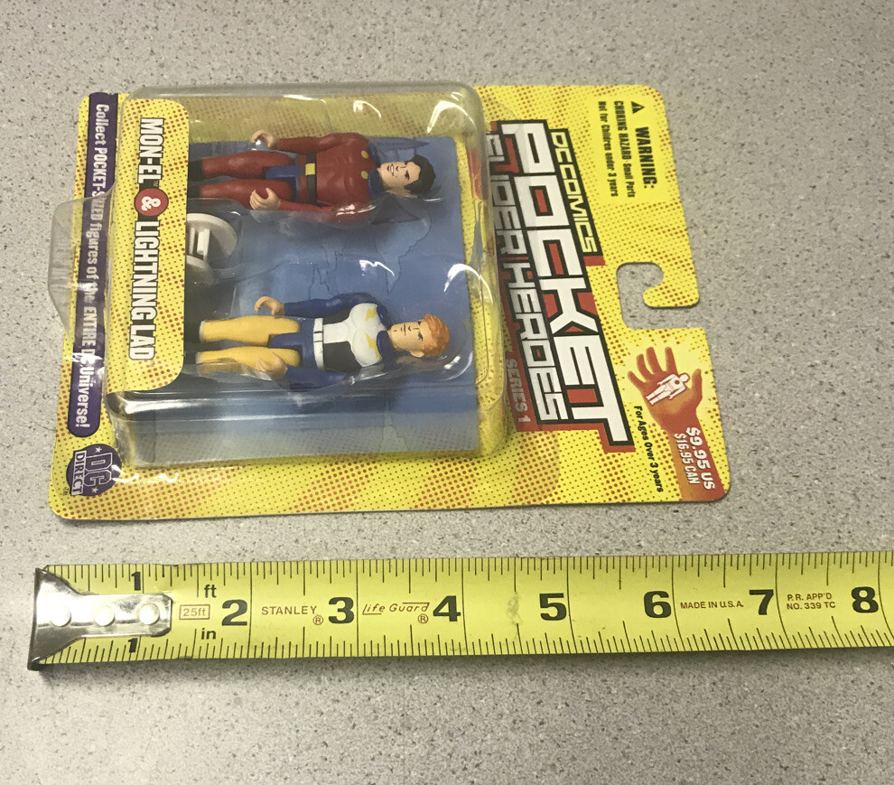 MON-EL and LIGHTNING LAD DIRECT COMICS POCKET SUPER HEROES FACTORY SEALED FIGURE