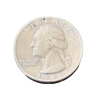 最終値下げ！アメリカ　リバティー　 HIGH VALUE 1966 Liberty Quarter Dollar US Coin No Mint Mark REAR