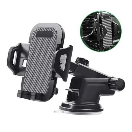 3-in-1 Universal Car Phone Mount Holder Cradle, Dashboard Windshield Air Vent