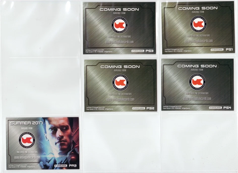 TERMINATOR 2, JUDGEMENT DAY, 4 CARD LIMITED EDITION PROMO SET - UNSTOPPABLE CARD - Bild 2 von 2