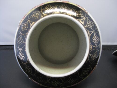 Tarro de jengibre / tarro de té vintage oriental pintado a mano con tapa - Imagen 6 de 7