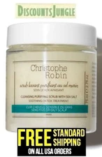 Christophe Robin Scalp Detox Cleansing Purifying Scrub w/Sea Salt 75 ml NEW