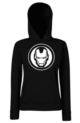 Youth Designz Damen Hoodie Iron Man Pullover Logo Print Thor Captain America Fun