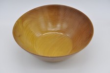 Stunning Handmade 11" Wooden Sage Orange Bowl Beautiful Color 11 X 11 X 4"