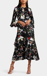Floral Printed Midi Dress Size:16 UK 