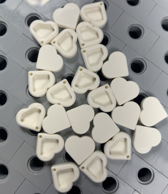 Lego 1x1 White Heart Smooth Finishing Tile New Lot Of 25