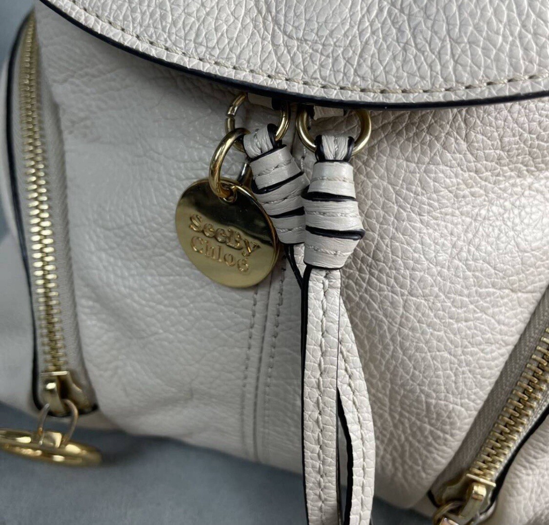See By Chloe Olga 2way バックパック レザー アイボリー See By Chloe Olga 2-way backpack leather Ivory mini bag | eBay