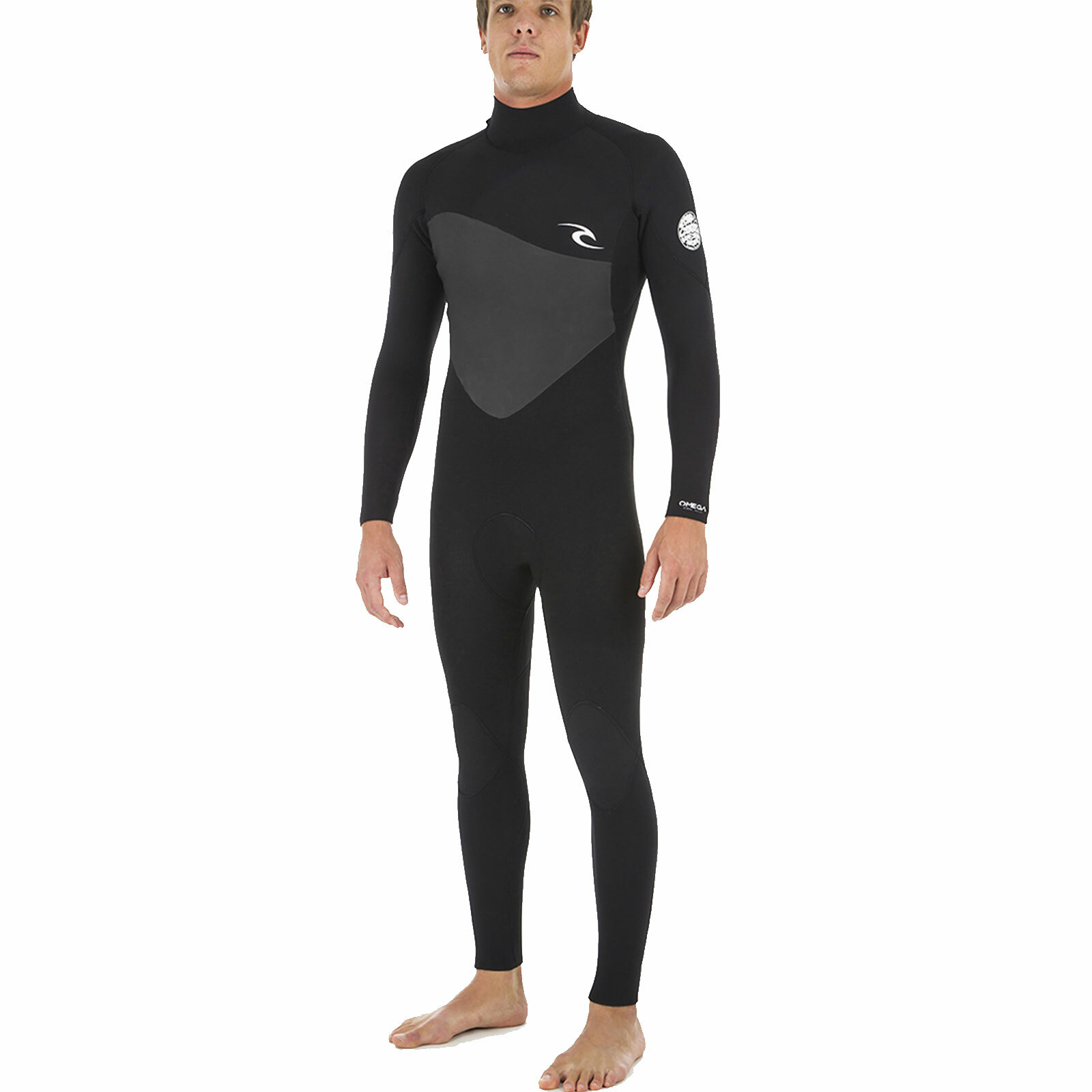 Rip Curl Omega 5/3 GB Backzip Steamer Traje De Neopreno Para Hombre Negro 5mm
