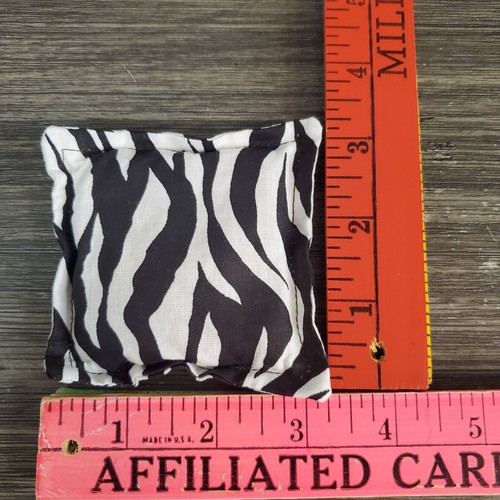 Handmade Bean Bag Set (7) Zebra Print Floral Red Black White Fidget Toys NEW - Picture 2 of 3
