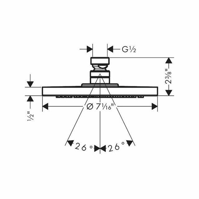 Hansgrohe Raindance E Overhead Shower 240 1Jet With Ceiling Connector - Chrome - 27380000 - View #5
