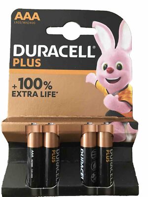 1x 4er Blister Duracell Plus AAA Micro Power Batterien Alkaline MN2400 LR3 03.33