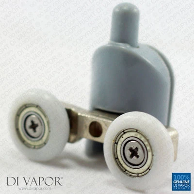 Di Vapor (R) Bottom Double Quadrant Shower Door Runners | 22mm/23mm/25mm Pulleys
