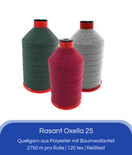 Rasant Oxella 25 Quellgarn Nähgarn 120 tex 100% Polyester 2750 m wasserdicht