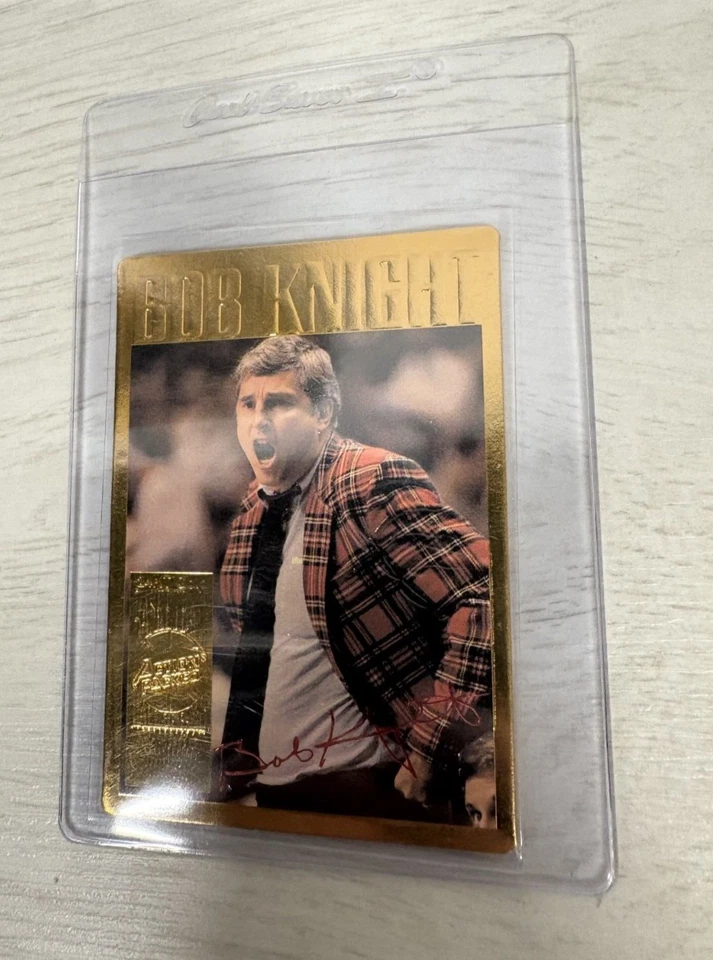 BOB KNIGHT 24KT GOLD 1994 1995 ACTION PACKED HOF HALL OF FAME 12G - Image 4 of 4