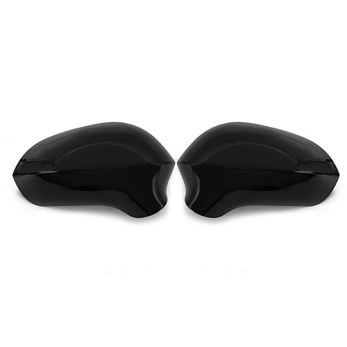 Gloss Black Wing Door Rearview Mirror Cover Caps For Seat Ibiza 6J MK4 2008~17 - Picture 7 of 10