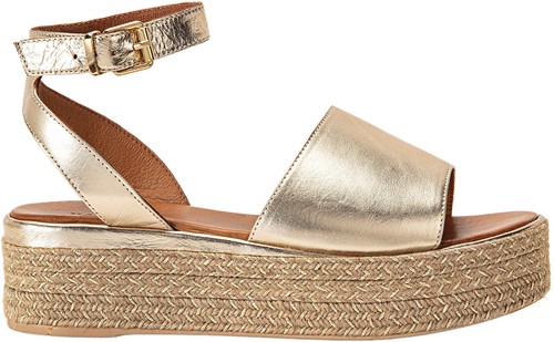 SANDALO DA DONNA INUOVO 117039 ZEPPA PLATFORM CON CINTURINO IN PELLE GOLD  ORO | eBay