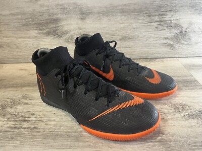 Nike Men's Superflyx 6 Academy IC Black Orange White AH7369-081 Size 6.5