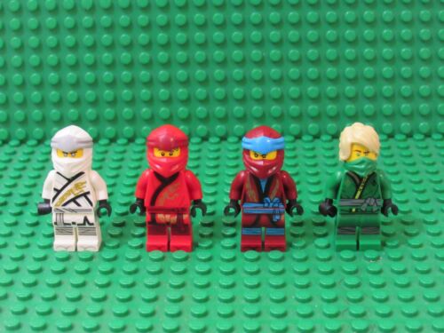 Lot of 4 Lego Ninjago Legacy Minifigures Zane Nya Lloyd Kai Ninja 70670 LG61