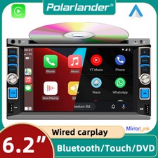 Double 2 Din 6.2" Carplay Car Stereo CD/DVD Player Touch Screen Bluetooth Radio