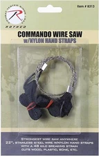 Commando Wire Saw W/ Nylon Hand Straps - Camping Hiking Survival Tactical