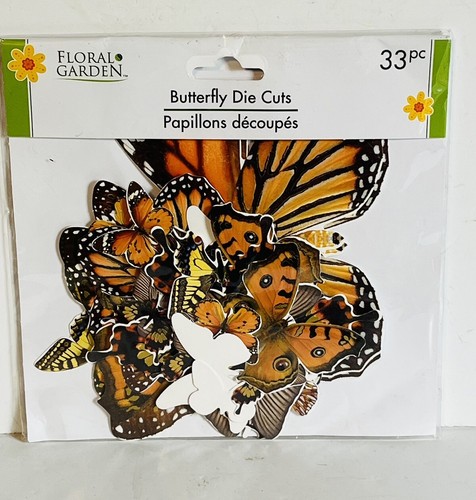 NEU Monarch Schmetterling Stanzformen Dekorpapier 33 Stück verschiedene Größen Neu in Verpackung