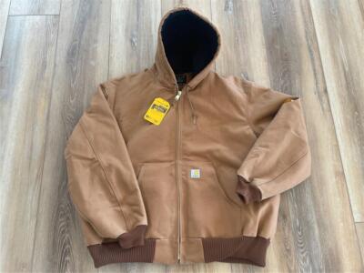 Carhartt Firm Duck Active Insulated Jacket Brown Work Coat OJO140