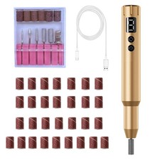 Electric Nail Drill Rechargeable Cordless Kit Set Machine Professional