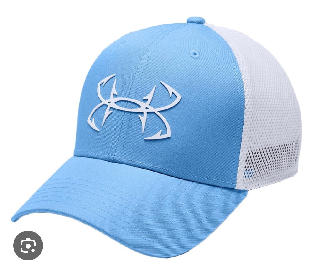 Under Armour Mesh Back Lightweight Trucker Hat Blue White L/
