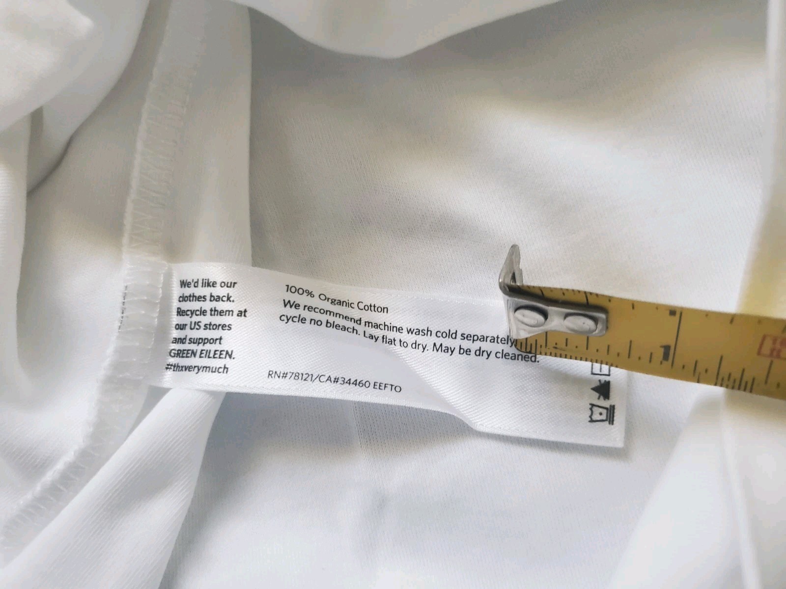 Eileen Fisher 100% organic cotton white boatneck long sleeve sweater top XS