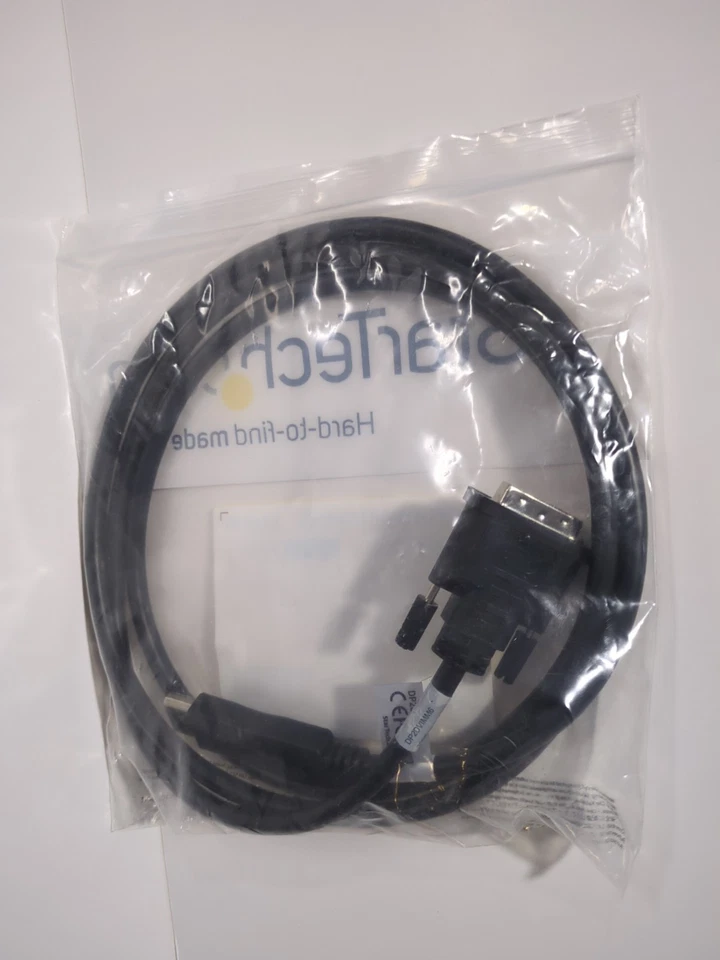 StarTech 6ft DisplayPort 20 pin to DVI-D 25 pin DVI Cable M/M DP2DVI2MM6 NEW - Image 2 of 4