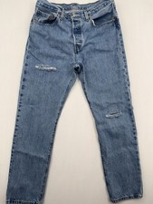 Levi  s 501 Jeans Button Fly Men  s 30x30 Straight Leg Fit Blue Denim