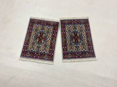 2 x Handgeknüpfter Orientteppich Moud   Auto Fußmatten( 60 X 40 CM)   Neu Top