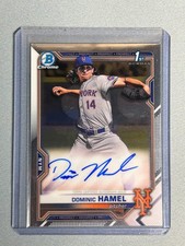 2021 Bowman Chrome Draft 1st Autograph #CDA-DH Dominic Hamel Mets Yankees