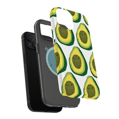 Tough Case For Apple iPhone (17,16,15,14,13,12,11,X,8),Cute Avocado Print