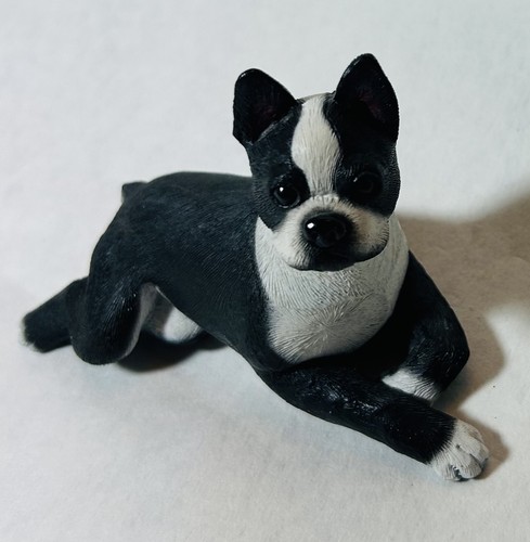 2 Boston Terrier Dog Figurines Don James & Sherratt & Simpson 89036 Resin - Picture 2 of 14