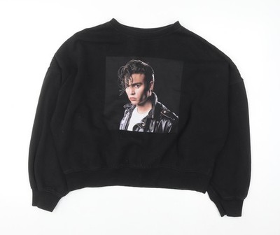 H&M Divided Damen Schwarz Cry-Baby Pullover Sweatshirt M