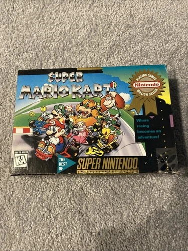 Super Mario Kart (Nintendo SNES, 1992) Box Only Players Choice