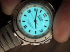Vintage Timex Acqua INDIGLO Quartz Watch Stainless Steel White Dial