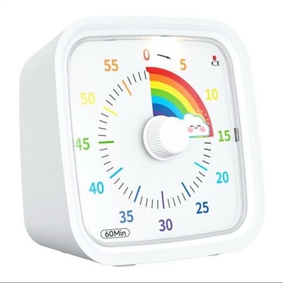 Yunbaoit Visueller Timer mit Nachtlicht, 60 Minuten Timer für Kinder - Weiß  
