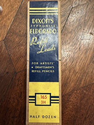 10 Vintage Dixon s Typhonite Eldorado Refill Leads 165 3H Half Dozen Sealed