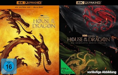 House of the Dragon - 4K Ultra HD + Blu-ray / Staffel 1 & 2 im Set # UHD+BD-NEU