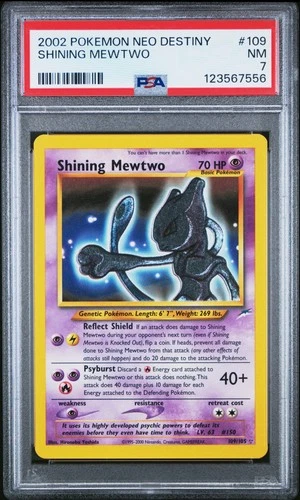 2002 POKEMON NEO DESTINY #109 SHINING MEWTWO PSA 7