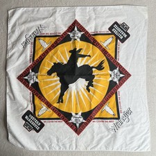 Vintage Wrangler Western Warehouse Bandana Handkerchief Rodeo Cowboy Scarf PRCA