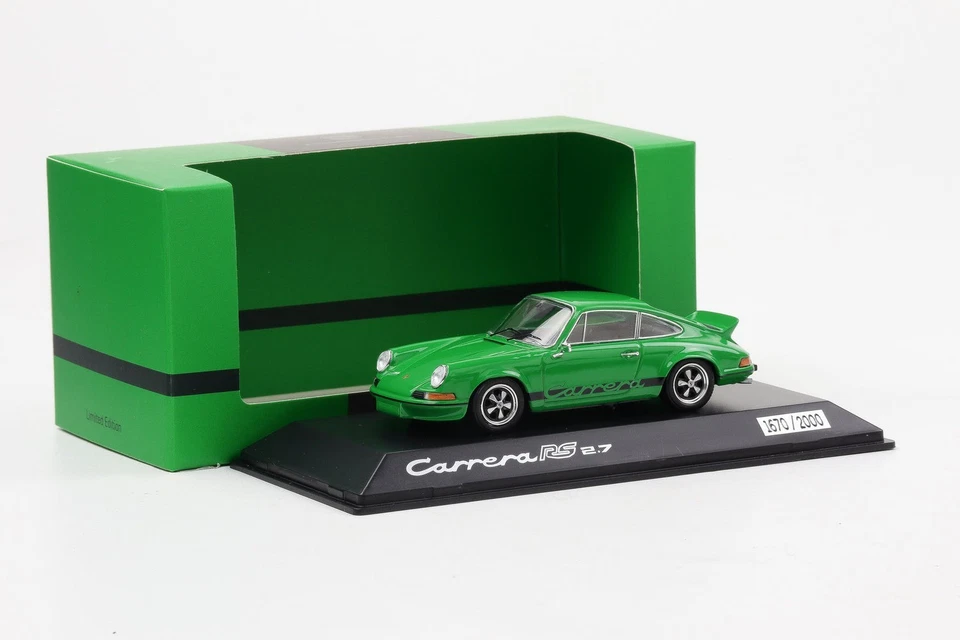 1:43 Spark Porsche 911 Carrera RS 2.7 1973 Vipergreen WAP Dealer Resin - Immagine 3 di 4