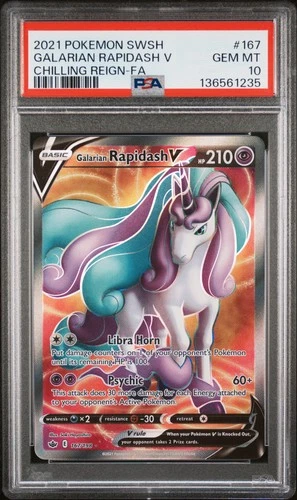 Pokemon Chilling Reign Galarian Rapidash V 167 PSA 10