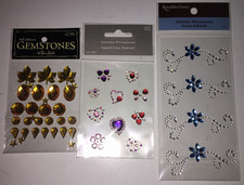 Lot of 10 brand new packages of self-adhesive gemstones jewels