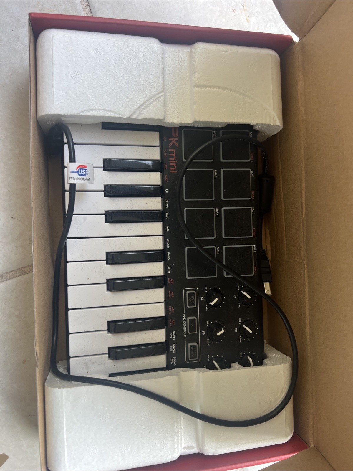 Akai MPK Mini MK3 25 Key Electronic Keyboard - Black/Red/White
